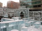 Оформление площади ледяными постройками