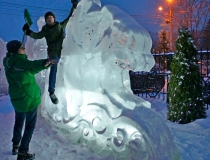Ледяные скульптуры в Сергиевом Посаде фото-6