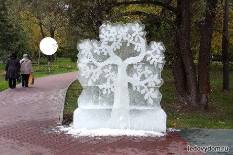 Ледяное дерево в парке Ветеран